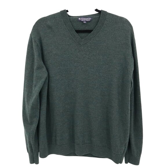 Hart Schaffner Marx Merino Wool Sweater Men XL Green Quiet Luxury Classic Preppy - Picture 2 of 16